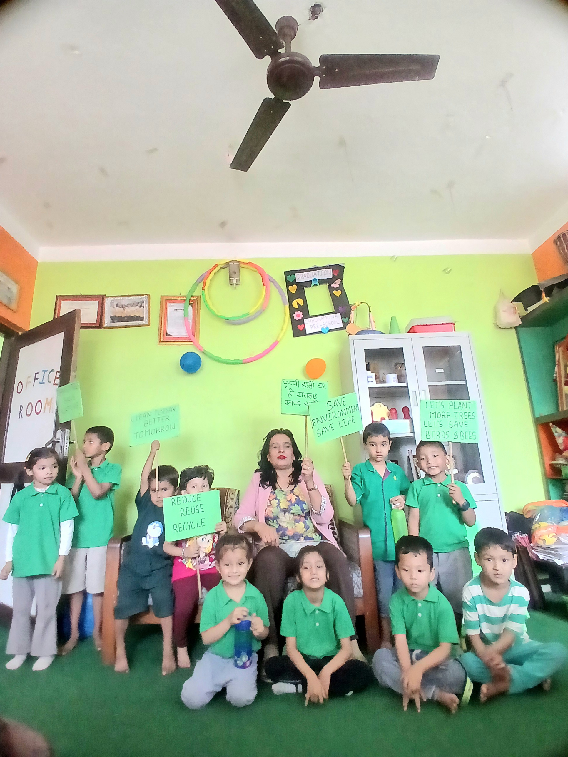 A joyful group moment at Chunamuna School