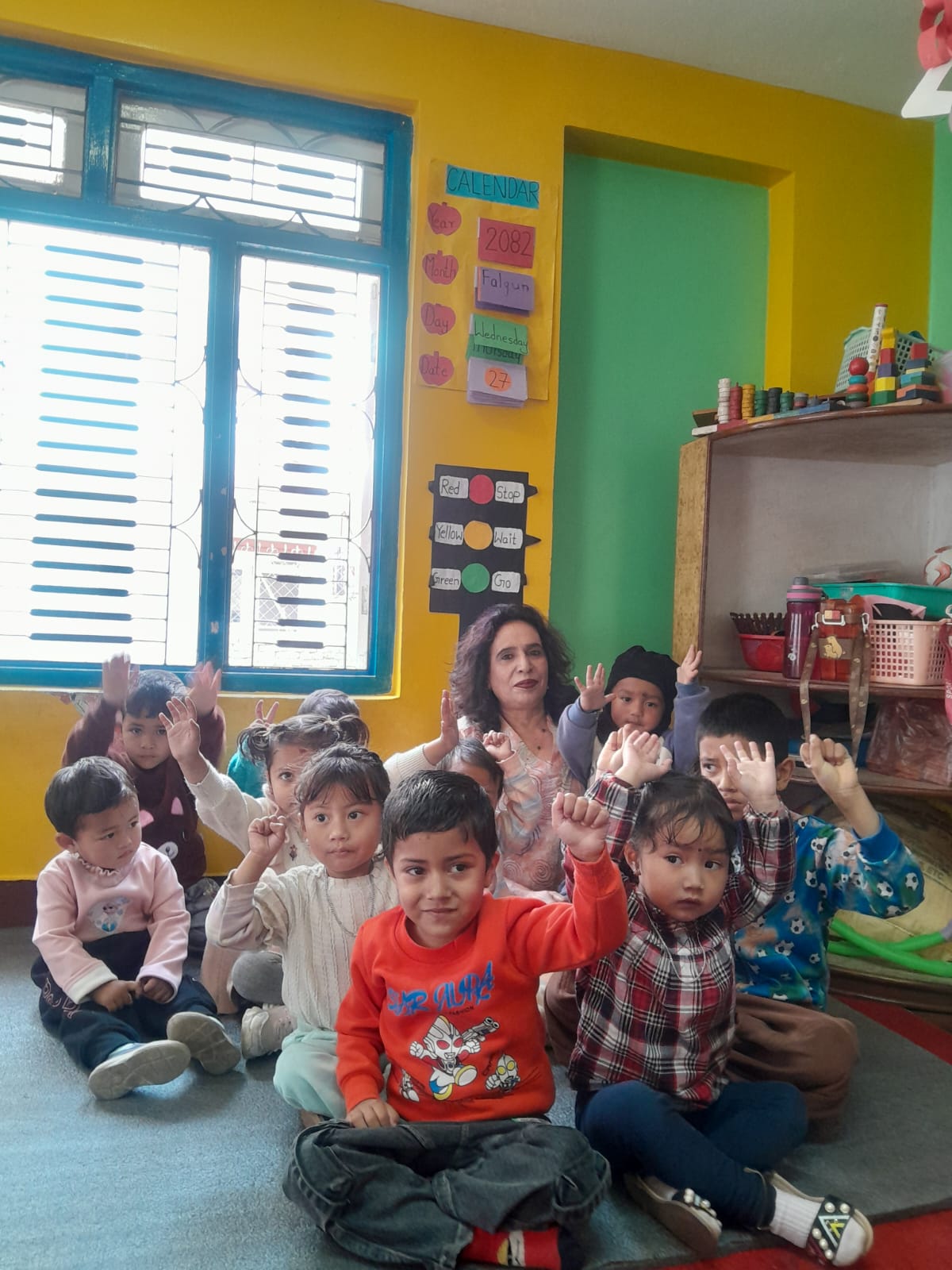 A joyful group moment at Chunamuna School
